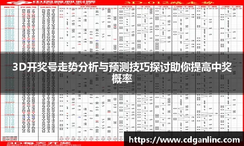 3D开奖号走势分析与预测技巧探讨助你提高中奖概率