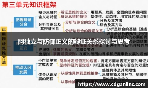 阿独立与防御正义的辩证关系探讨与思考